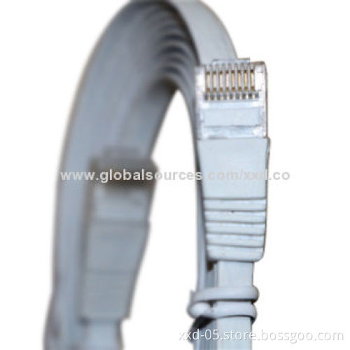 1/2/3/5m Straight Type UTP Cat 5e Flat Patch Cord in Gray Color